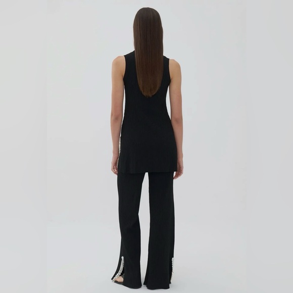 Nocturne Black Mother of Pearl CoOrd Knit Pant Set NWT M - Picture 2 of 7